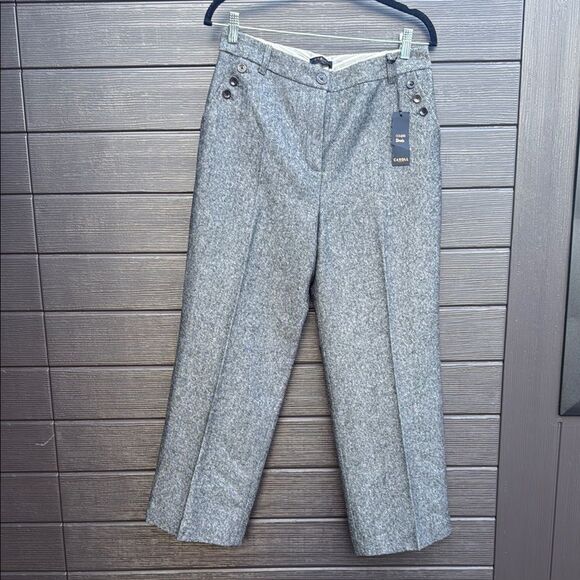 Gray Wide-Leg Trousers - CAROLL Size 40 - Brand NEW - Gray Womens Pants - Picture 1 of 3